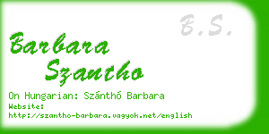 barbara szantho business card