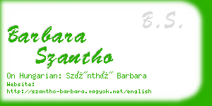 barbara szantho business card
